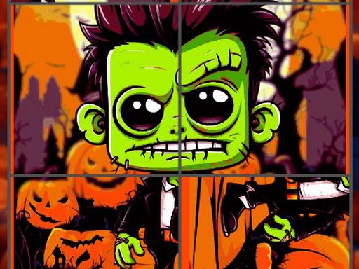 Franky & Vampire Halloween Puzzle img