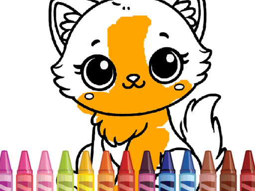Cute Animals Coloring Adorable Fun for Kids img